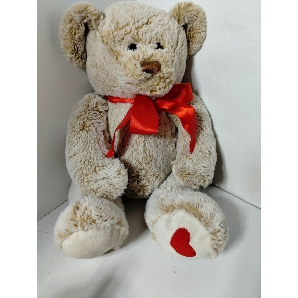 Animal Adventure 2015 Teddy Bear Plush Stuffed‎ Animal Tan and Red Valent…